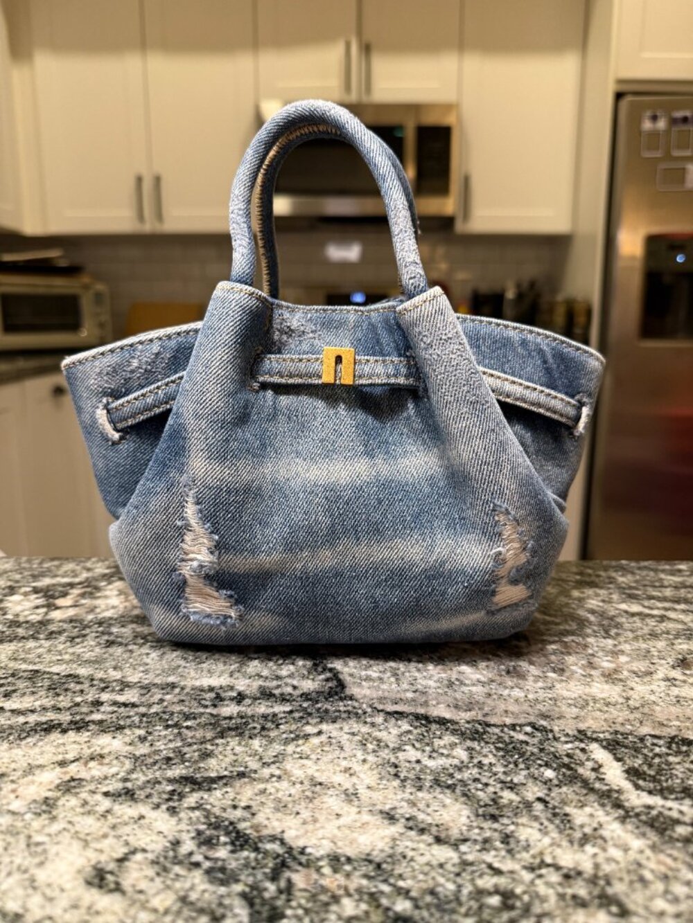 JW PEI Mini Hana Bag Distressed Denim - NWOT